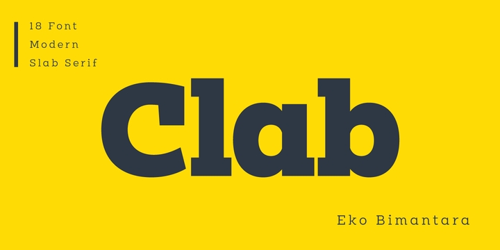 Пример шрифта Clab